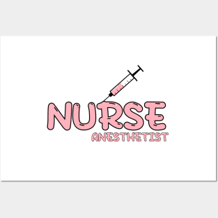 Nurse Anesthetist (CRNA) Red Posters and Art